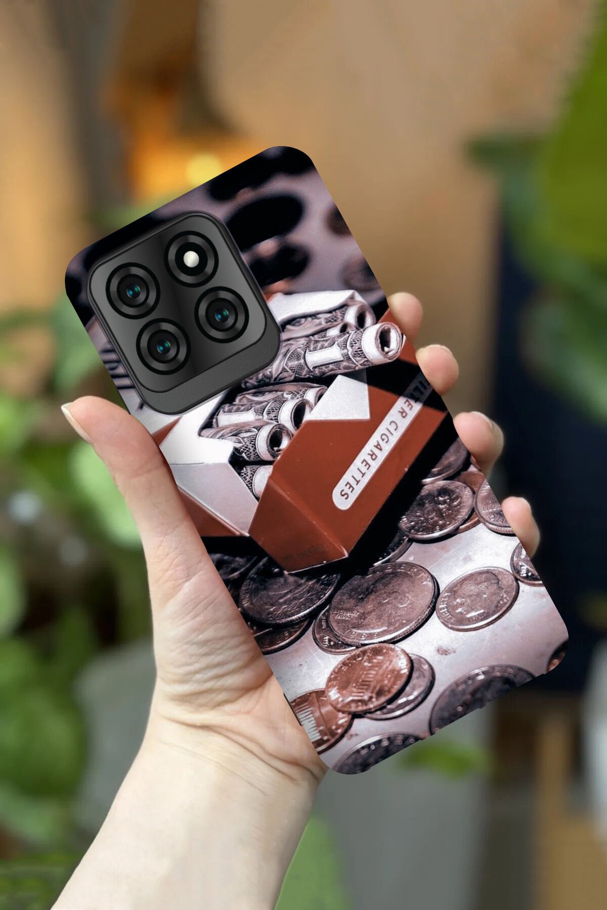 Reeder S71 Uyumlu Kamera Korumalı Para Desenli HD Baskılı Silikon Kılıf