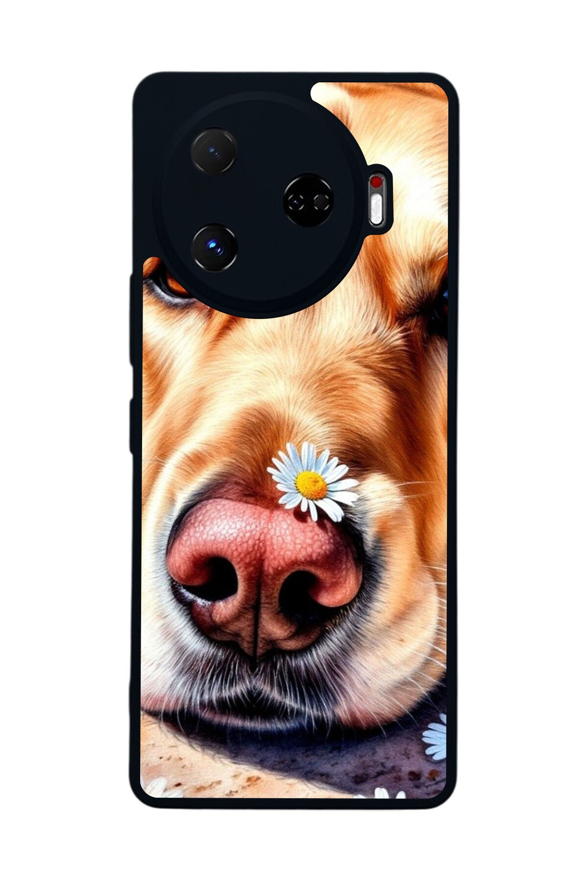 Tecno Camon 30 Pro Uyumlu Golden Kopek Tasarımlı Glossy Premium Kılıf