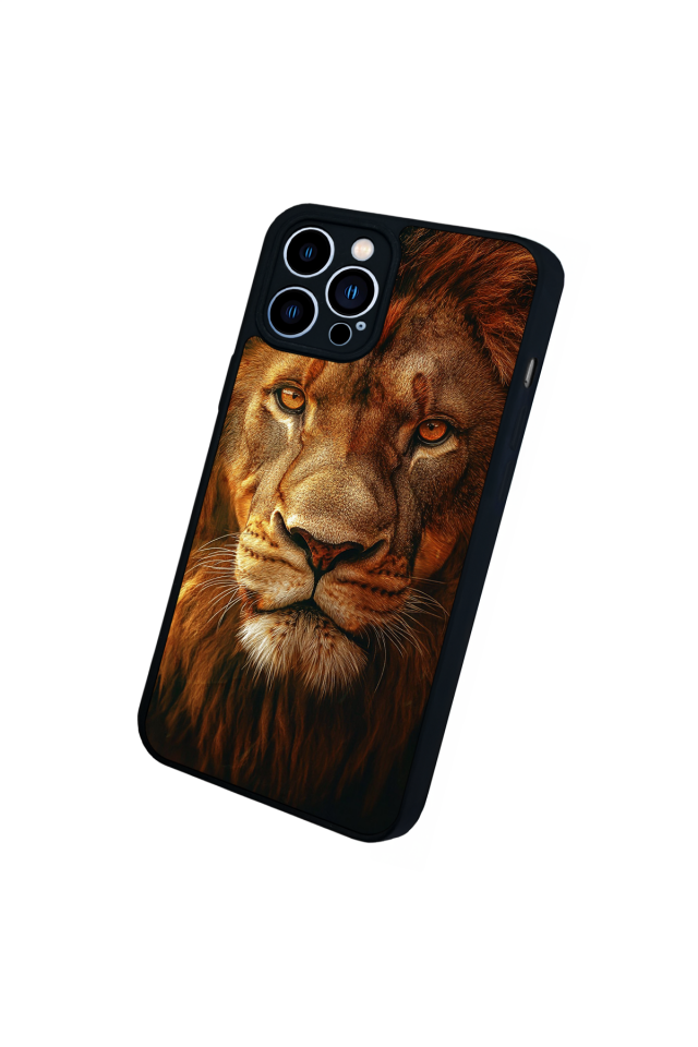 iPhone 13 Pro Max Uyumlu Aslan Tasarımlı Glossy Premium Kılıf