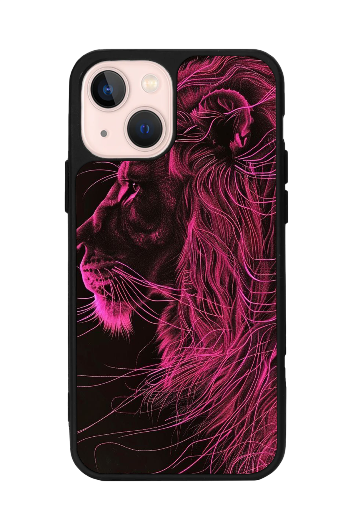 iPhone 14 Plus Uyumlu Aslan Tasarımlı Glossy Premium Kılıf