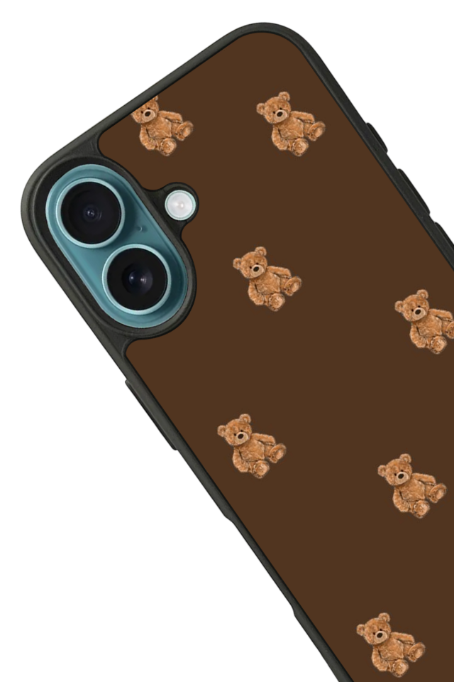 iPhone 16 Plus Uyumlu Ayı Tasarımlı Glossy Premium Kılıf