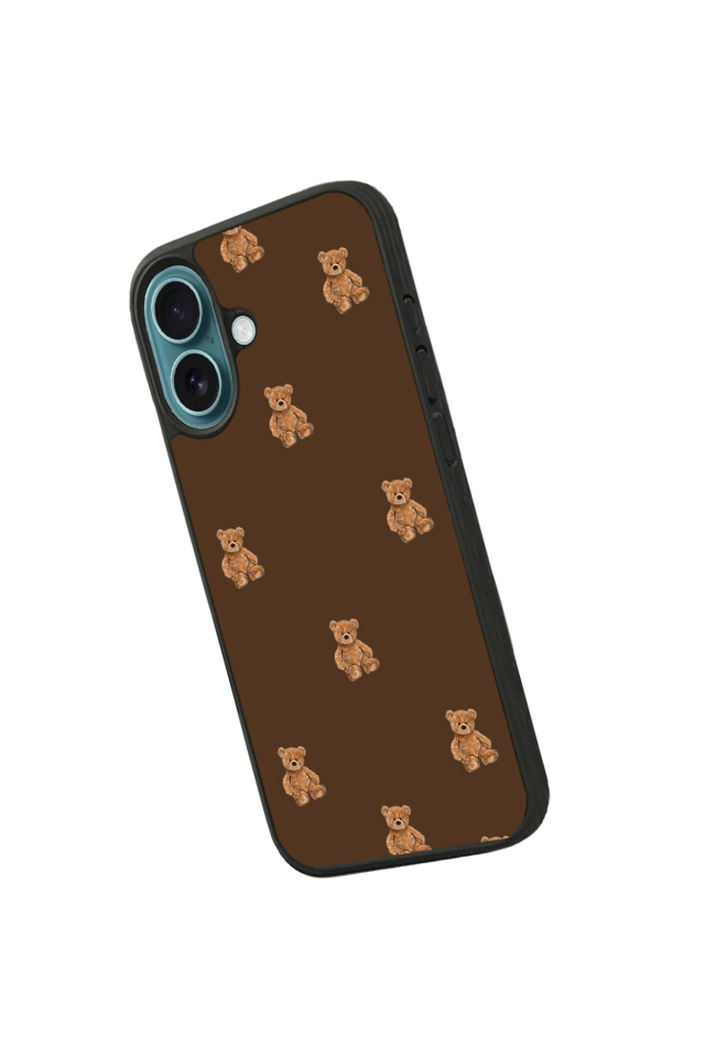 iPhone 16 Plus Uyumlu Ayı Tasarımlı Glossy Premium Kılıf