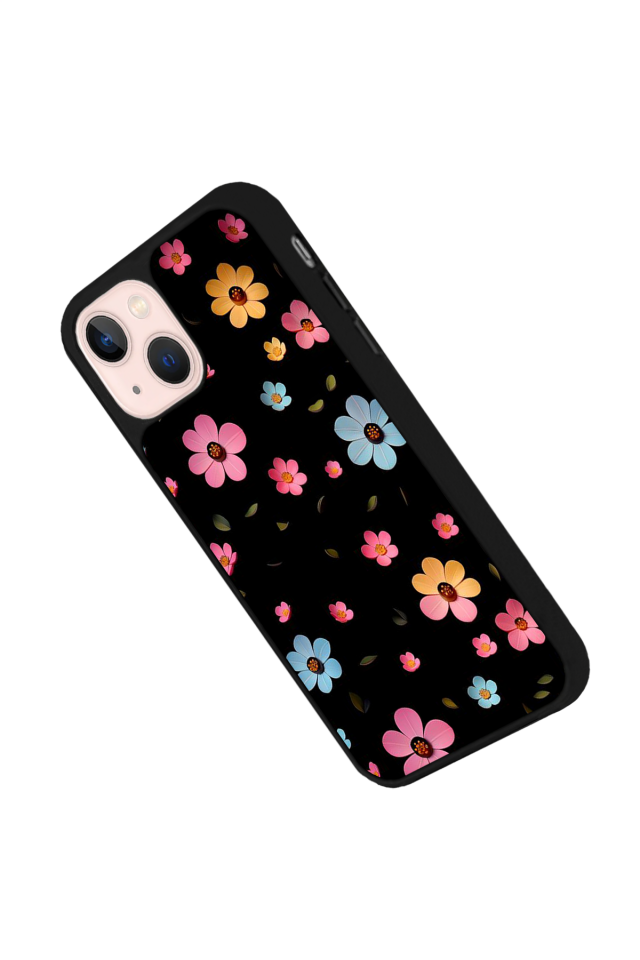 iPhone 15 Plus Uyumlu Cicek Tasarımlı Glossy Premium Kılıf