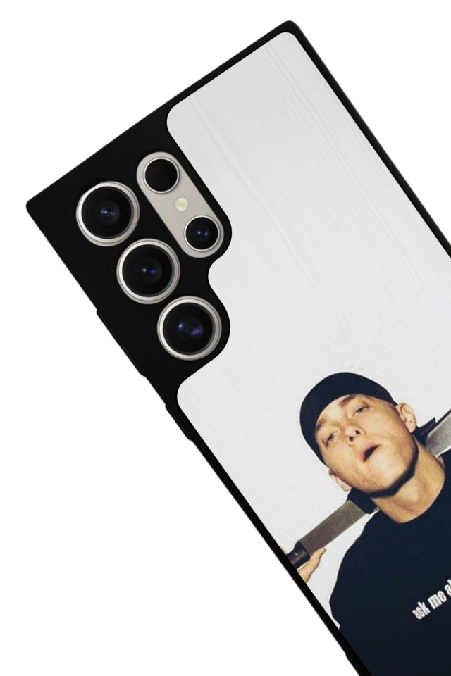Samsung Galaxy S22 Ultra Uyumlu Eminem Tasarımlı Glossy Premium Kılıf