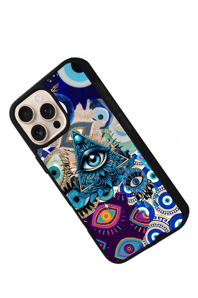 iPhone 14 Pro Max Uyumlu Göz Tasarımlı Glossy Premium Kılıf