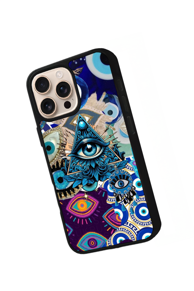iPhone 14 Pro Max Uyumlu Göz Tasarımlı Glossy Premium Kılıf
