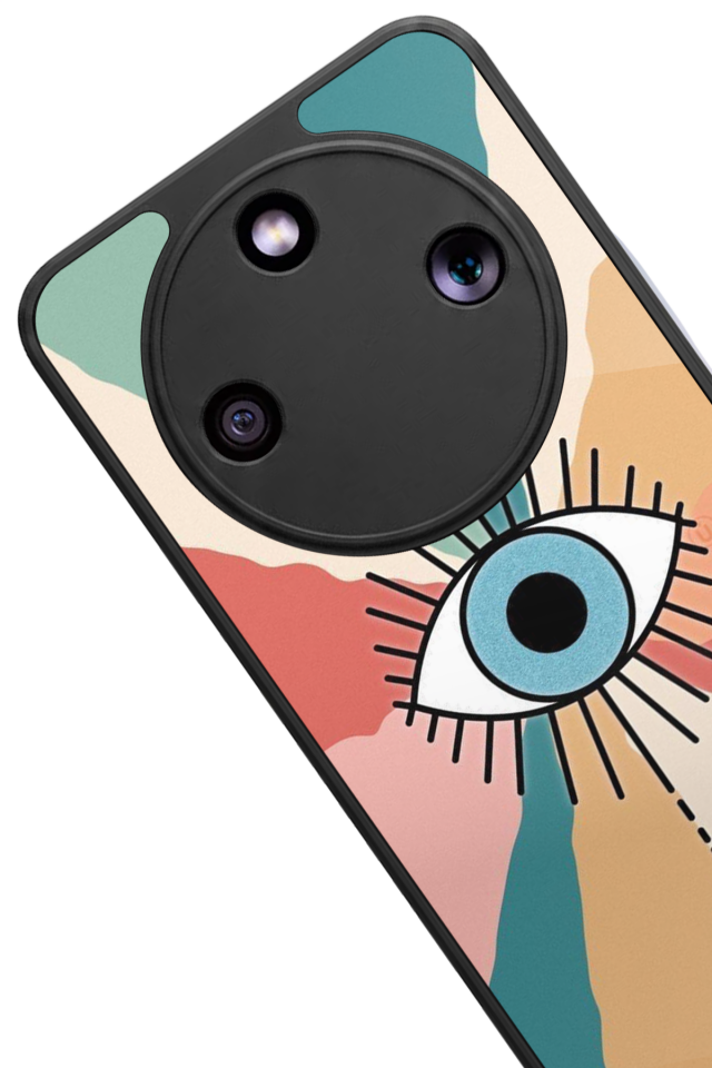 Honor Magic 8 Lite Uyumlu Göz Tasarımlı Glossy Premium Kılıf