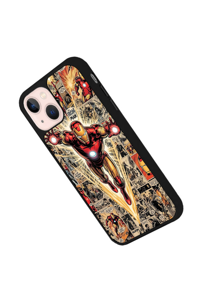 iPhone 13/14 Uyumlu  Iron Man ( Demir Adam ) Tasarımlı Glossy Premium Kılıf