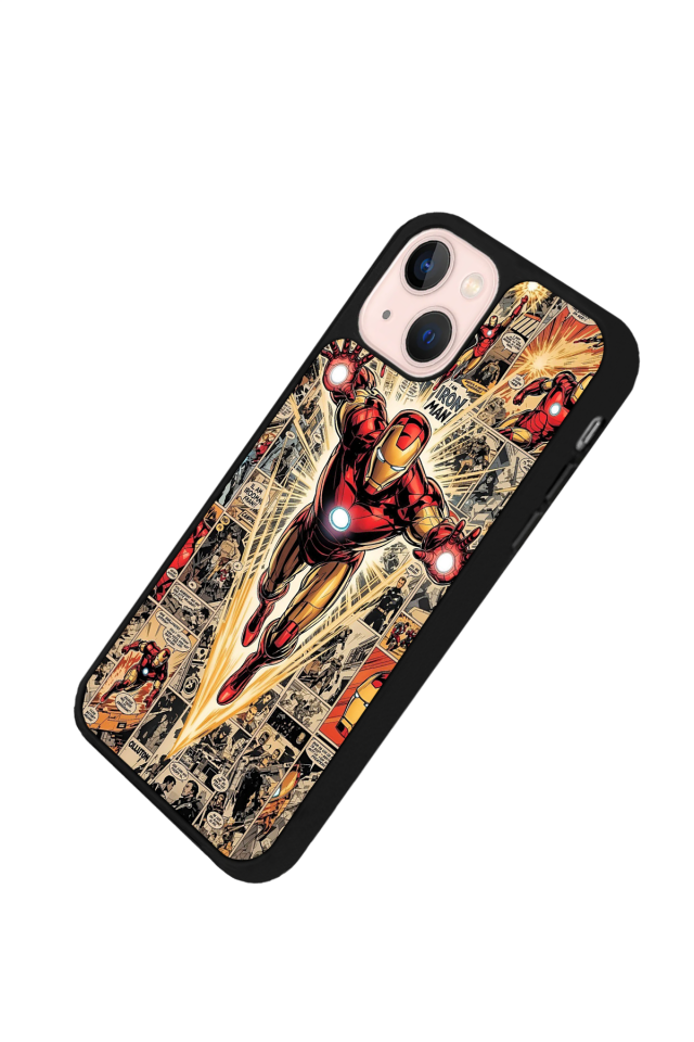 iPhone 13/14 Uyumlu  Iron Man ( Demir Adam ) Tasarımlı Glossy Premium Kılıf