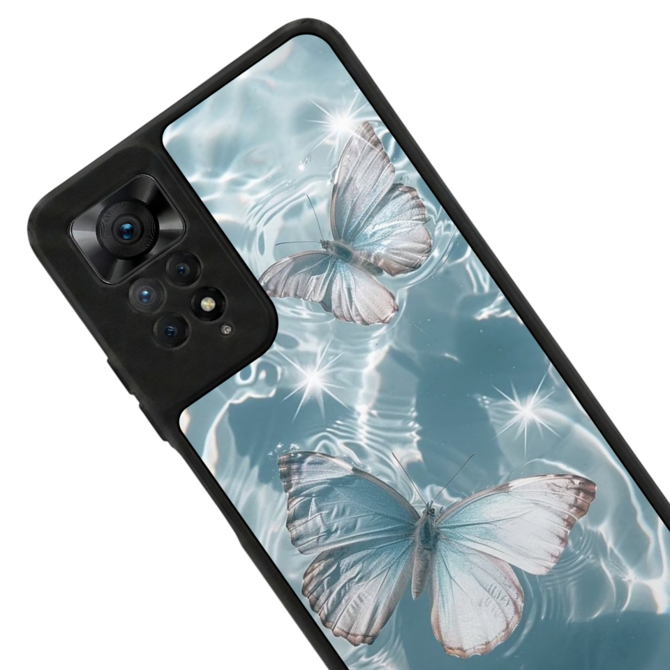 Xiaomi Redmi Note 12 Pro Uyumlu Kelebek Tasarımlı Glossy Premium Kılıf