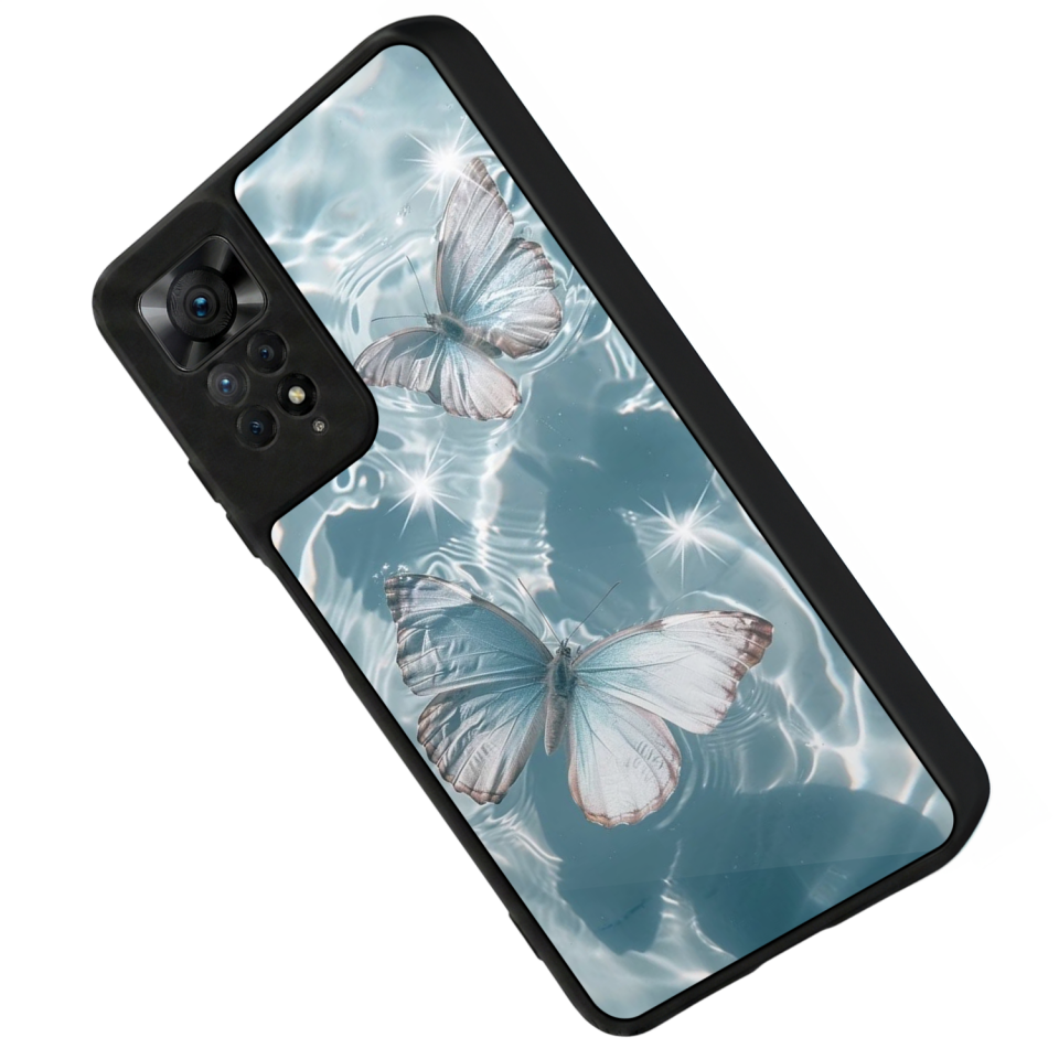 Xiaomi Redmi Note 12 Pro Uyumlu Kelebek Tasarımlı Glossy Premium Kılıf