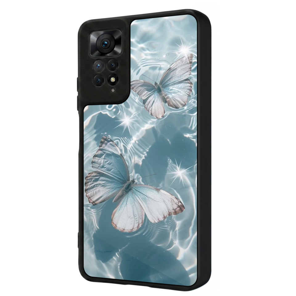 Xiaomi Redmi Note 12 Pro Uyumlu Kelebek Tasarımlı Glossy Premium Kılıf