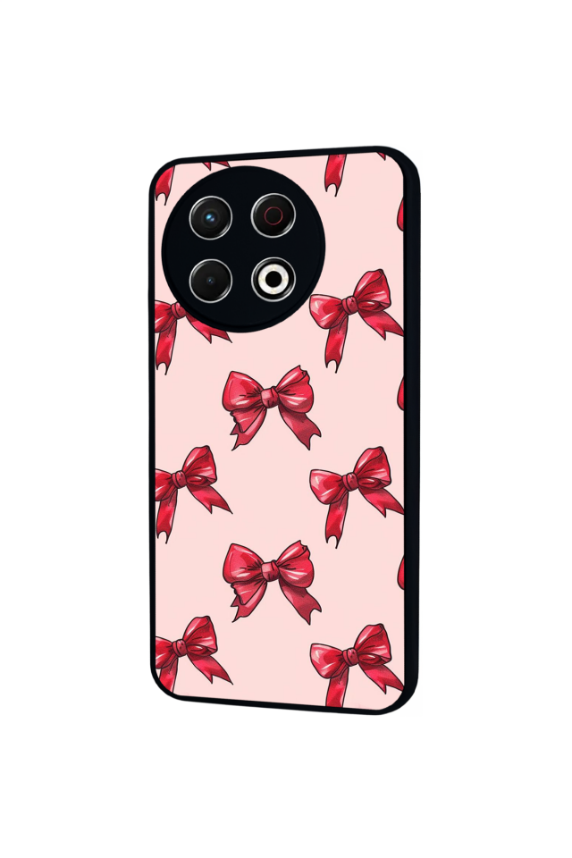 Tecno Spark 30 Pro Uyumlu Kurdele Tasarımlı Glossy Premium Kılıf