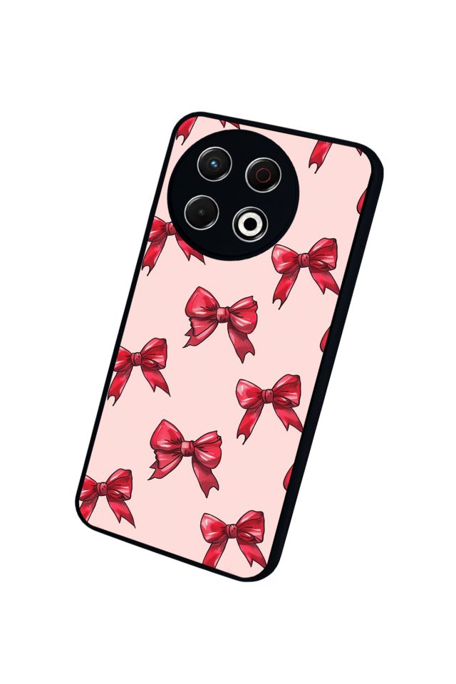 Tecno Spark 30 Pro Uyumlu Kurdele Tasarımlı Glossy Premium Kılıf