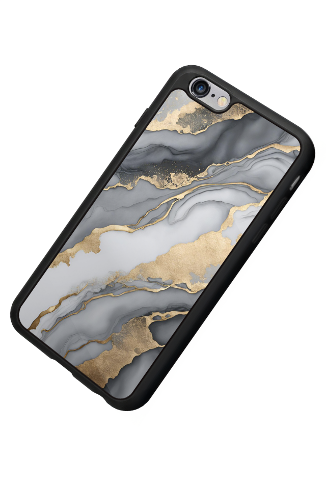iPhone 6 Plus Uyumlu Mermer Marble Tasarımlı Glossy Premium Kılıf