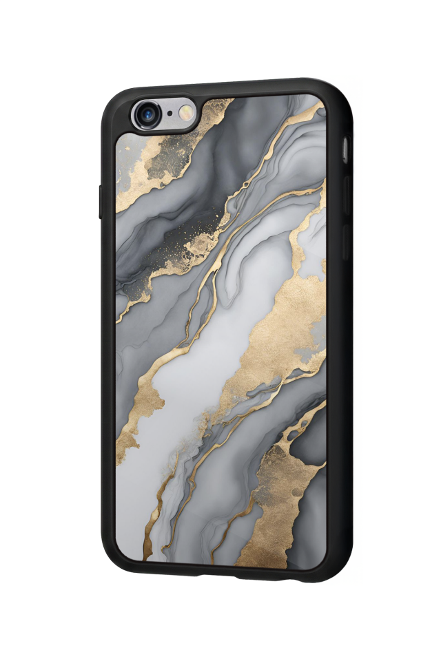 iPhone 6 Plus Uyumlu Mermer Marble Tasarımlı Glossy Premium Kılıf