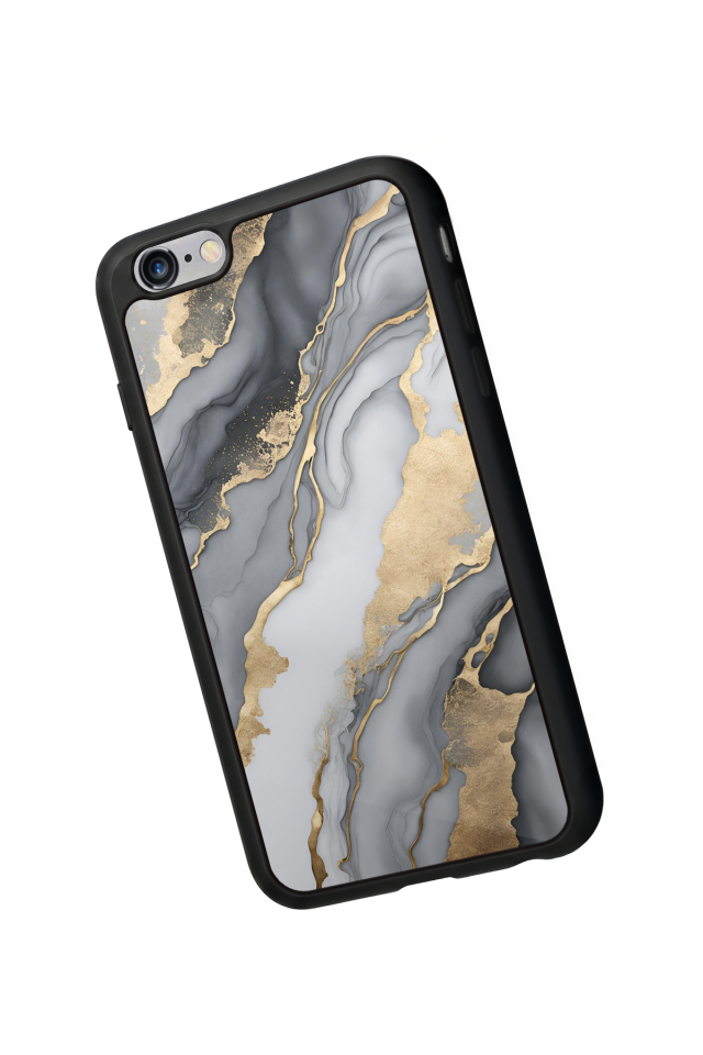 iPhone 6 Plus Uyumlu Mermer Marble Tasarımlı Glossy Premium Kılıf