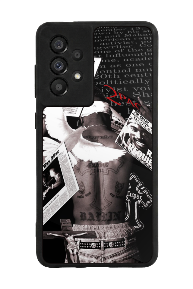 Samsung Galaxy A73 Uyumlu Tupac Tasarımlı Glossy Premium Kılıf