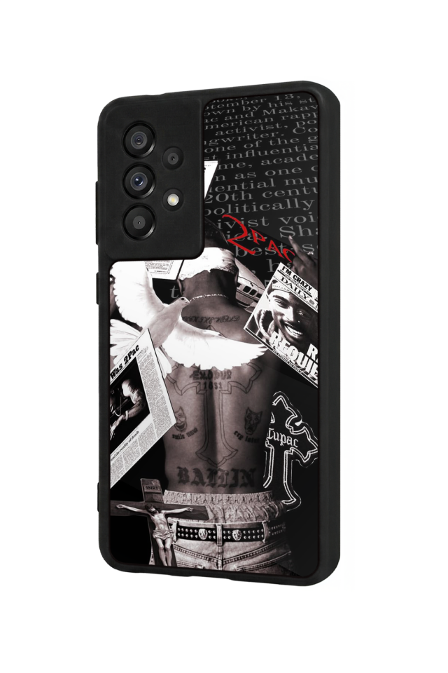 Samsung Galaxy A73 Uyumlu Tupac Tasarımlı Glossy Premium Kılıf