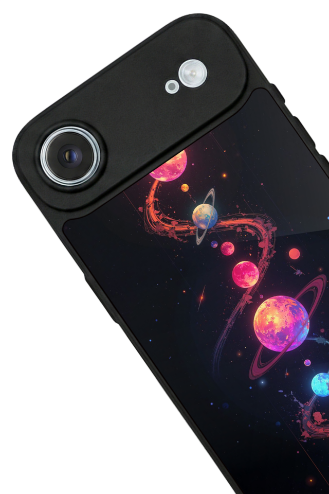 iPhone 17 Air Uyumlu Uzay Tasarımlı Glossy Premium Kılıf