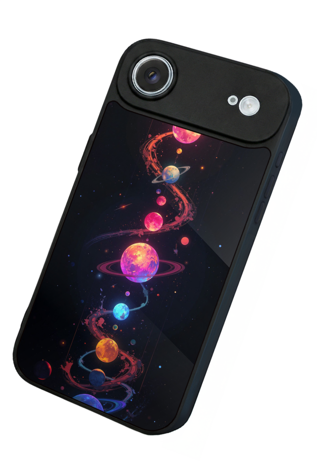 iPhone 17 Air Uyumlu Uzay Tasarımlı Glossy Premium Kılıf
