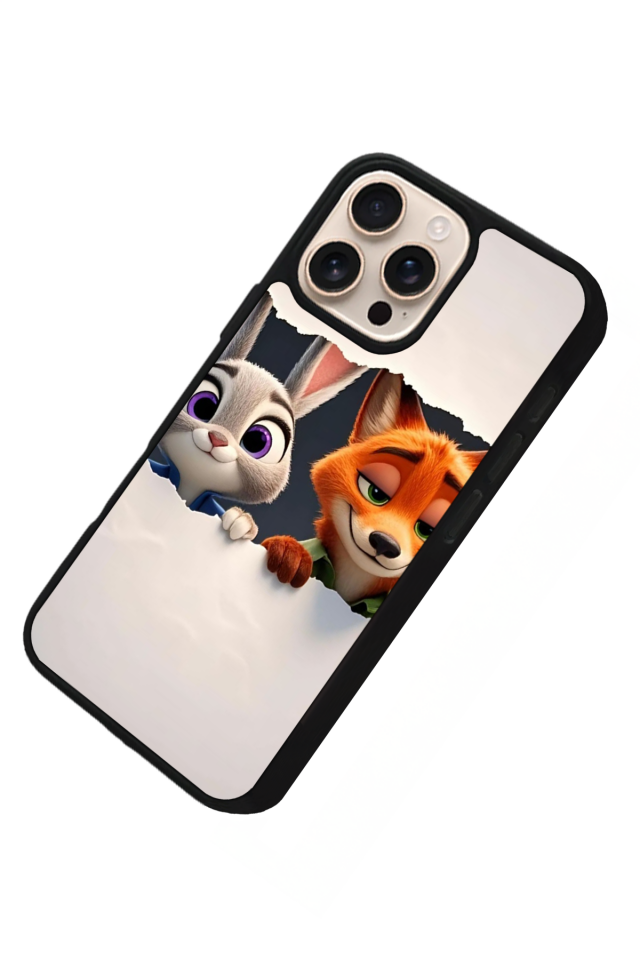 iPhone 15 Pro Uyumlu Zootropolis Tasarımlı Glossy Premium Kılıf