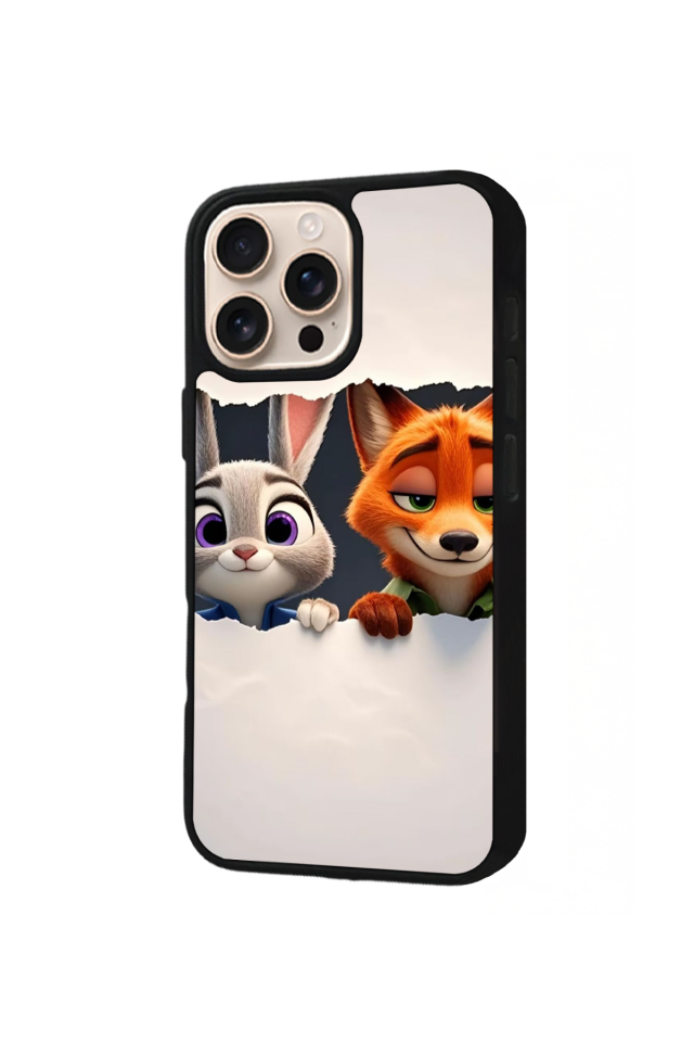iPhone 15 Pro Uyumlu Zootropolis Tasarımlı Glossy Premium Kılıf