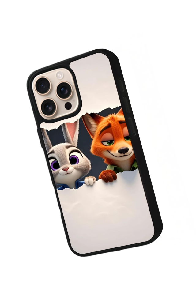 iPhone 15 Pro Uyumlu Zootropolis Tasarımlı Glossy Premium Kılıf