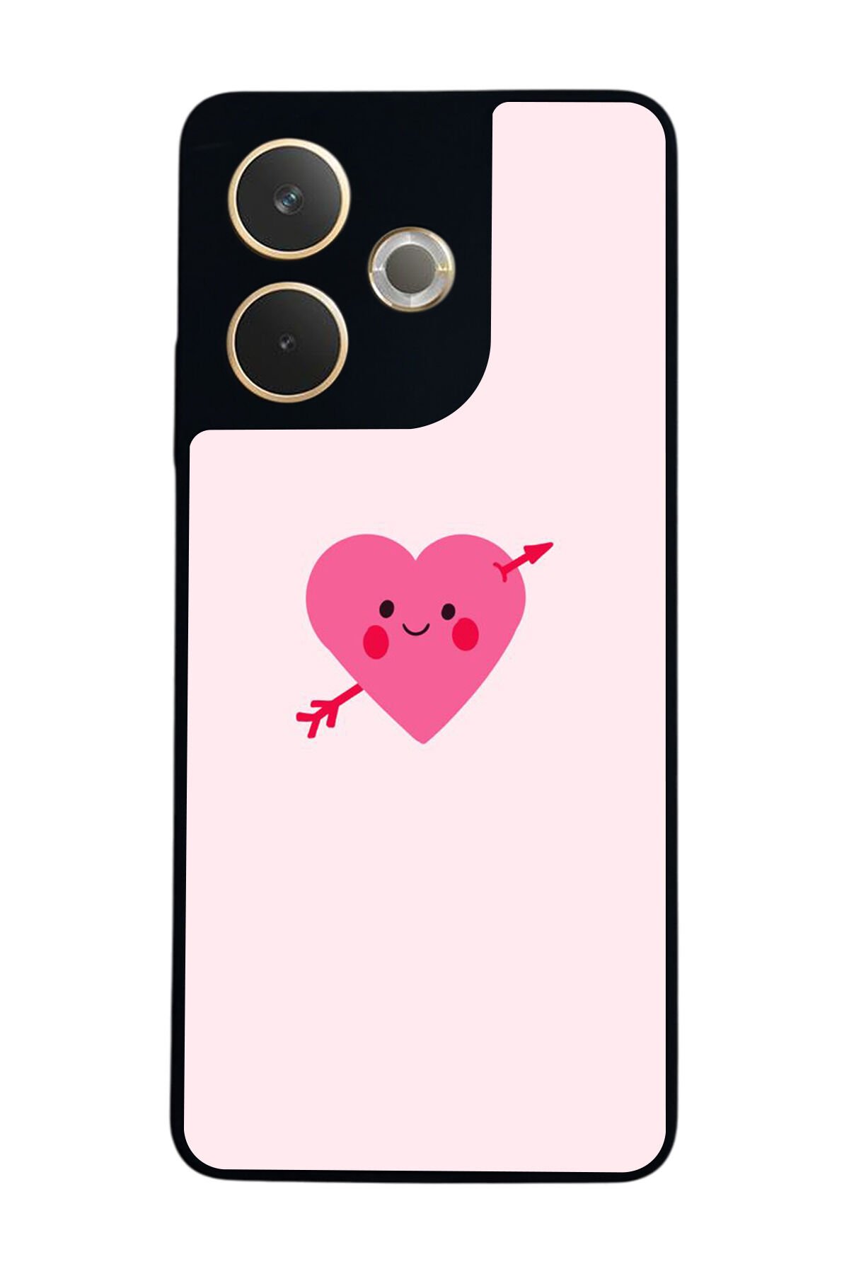 Oppo A5 Pro Uyumlu Kalp Love Tasarımlı Glossy Premium Kılıf