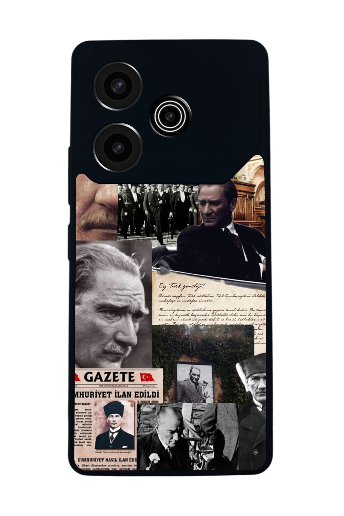 Tecno Pova 6 Uyumlu Mustafa Kemal Ataturk Tasarımlı Glossy Premium Kılıf