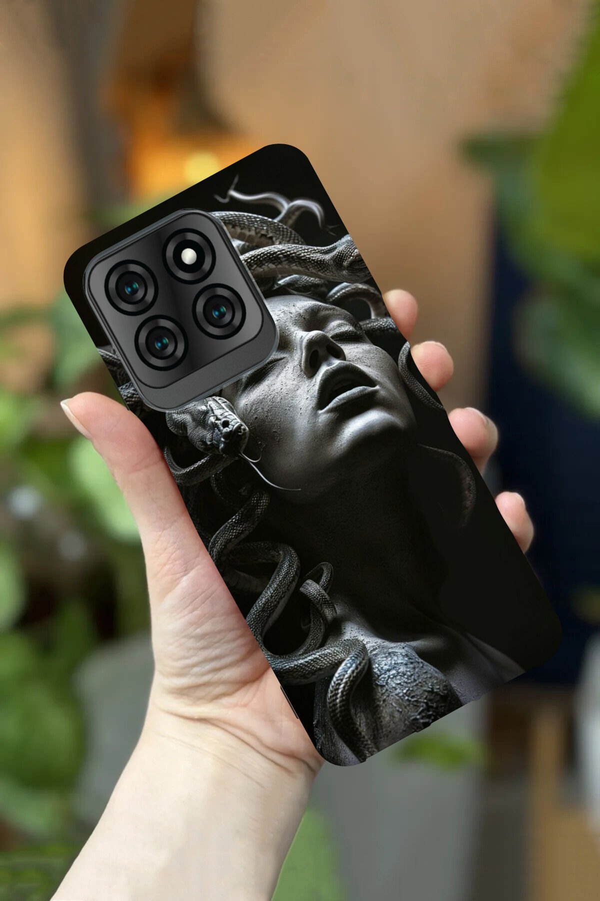 Reeder S71 Uyumlu Kamera Korumalı Medusa Desenli HD Baskılı Silikon Kılıf