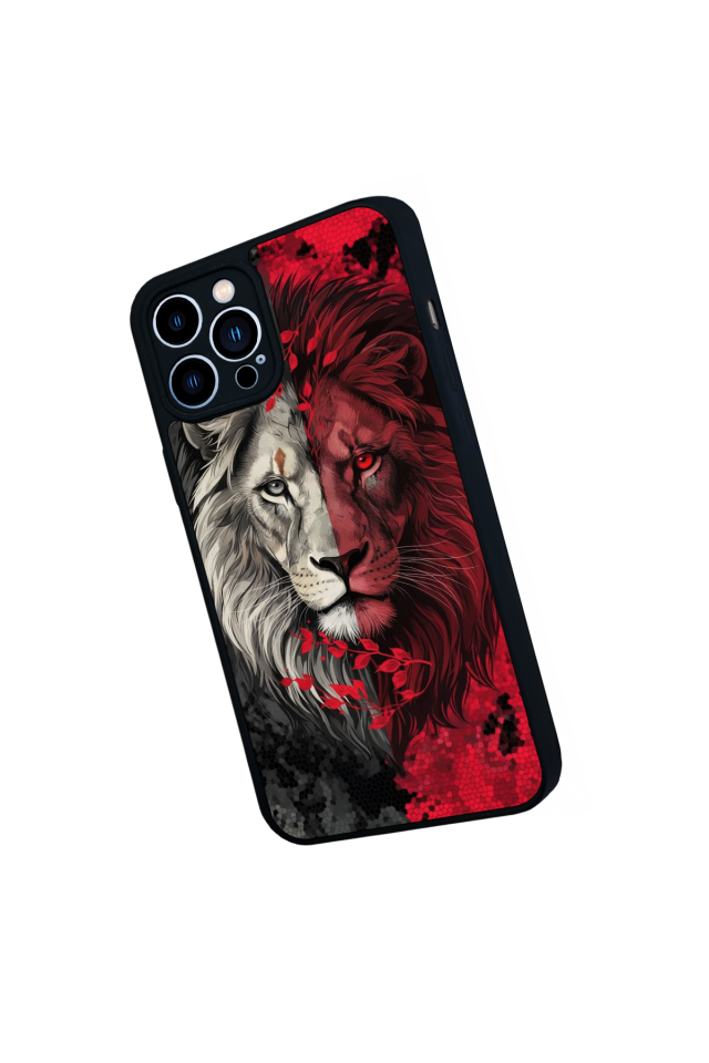 iPhone 13 Pro Max Uyumlu Aslan Tasarımlı Glossy Premium Kılıf