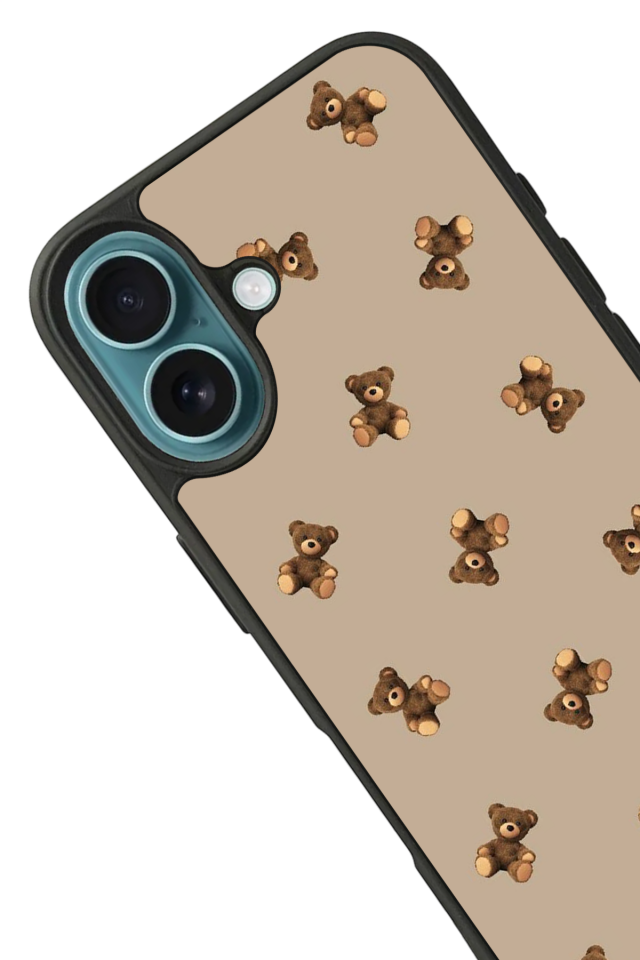 iPhone 16 Plus Uyumlu Ayı Tasarımlı Glossy Premium Kılıf
