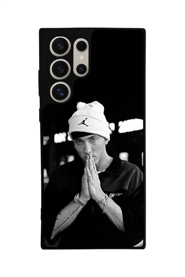 Samsung Galaxy S22 Ultra Uyumlu Eminem Tasarımlı Glossy Premium Kılıf