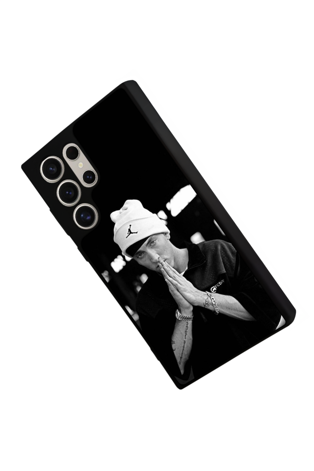 Samsung Galaxy S22 Ultra Uyumlu Eminem Tasarımlı Glossy Premium Kılıf