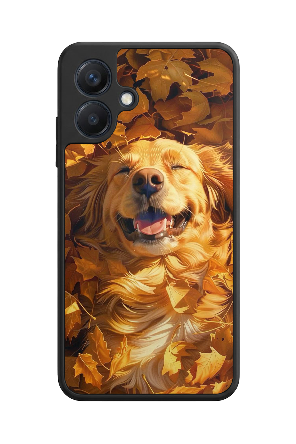 Samsung Galaxy A07 Uyumlu Golden Kopek Tasarımlı Glossy Premium Kılıf