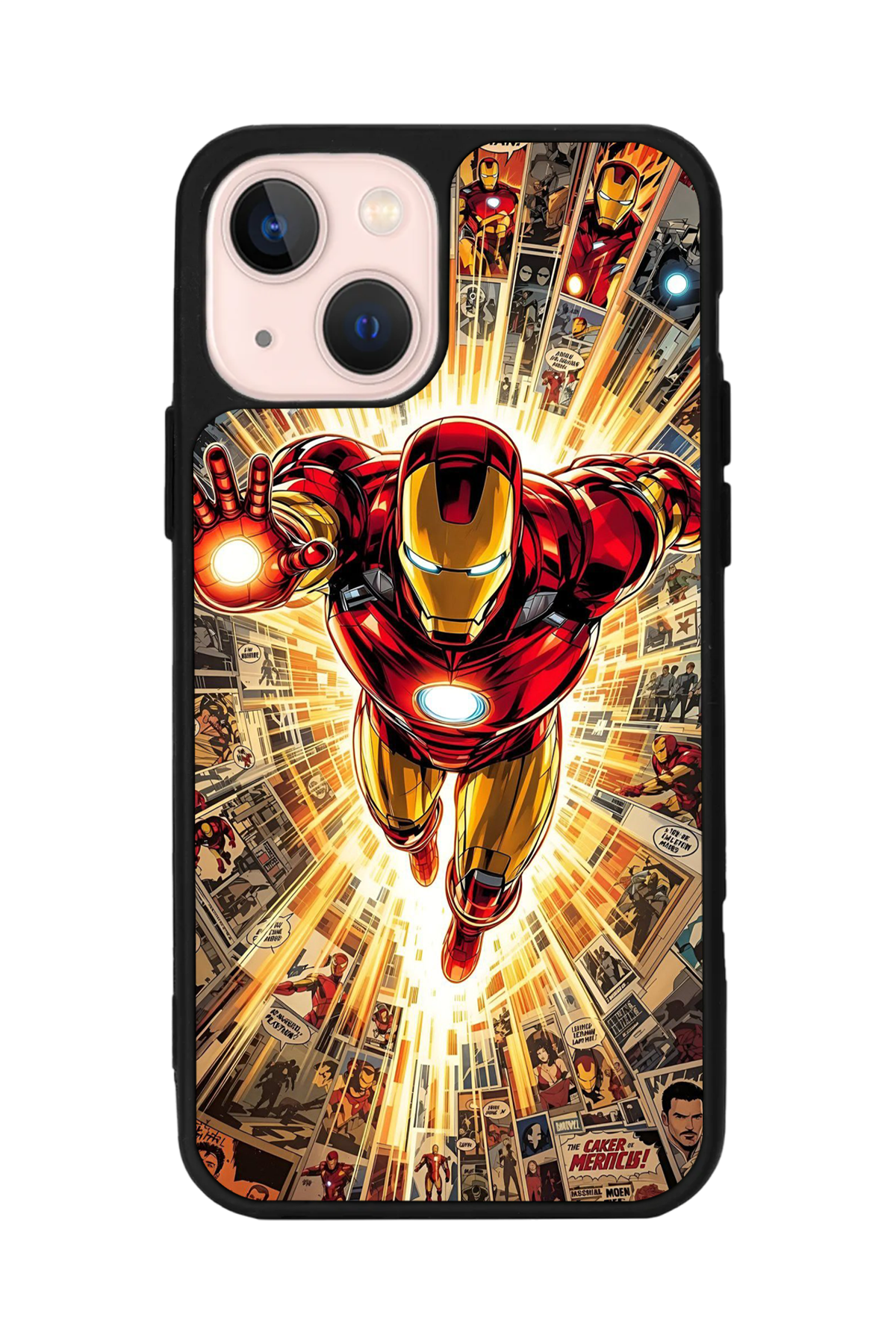 iPhone 13/14 Uyumlu  Iron Man ( Demir Adam ) Tasarımlı Glossy Premium Kılıf