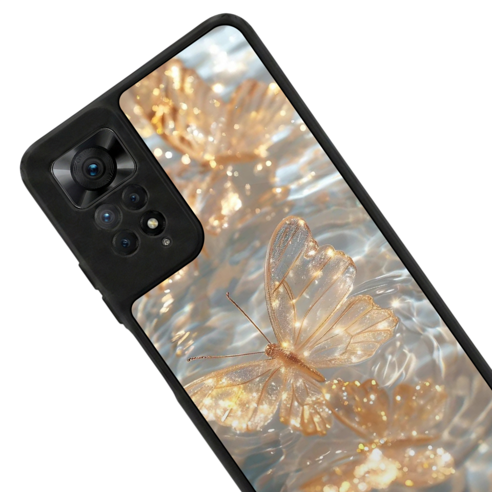 Xiaomi Redmi Note 12 Pro Uyumlu Kelebek Tasarımlı Glossy Premium Kılıf