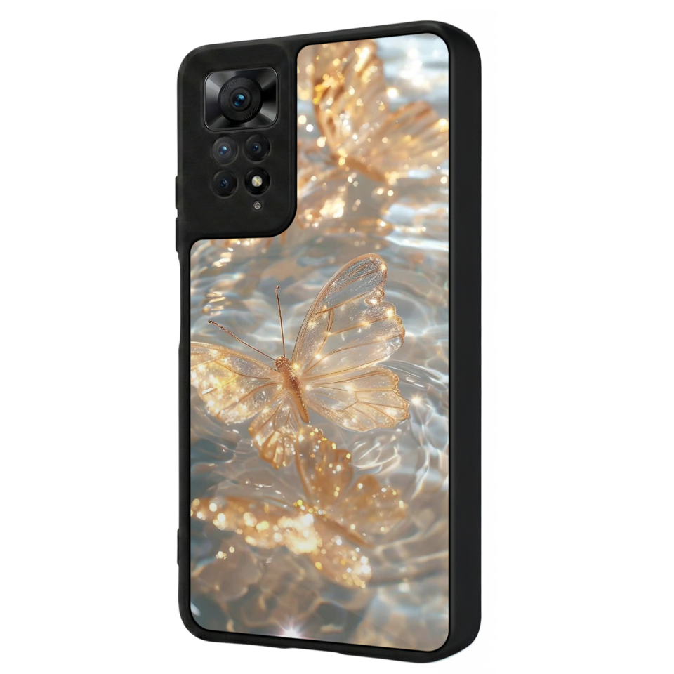Xiaomi Redmi Note 12 Pro Uyumlu Kelebek Tasarımlı Glossy Premium Kılıf