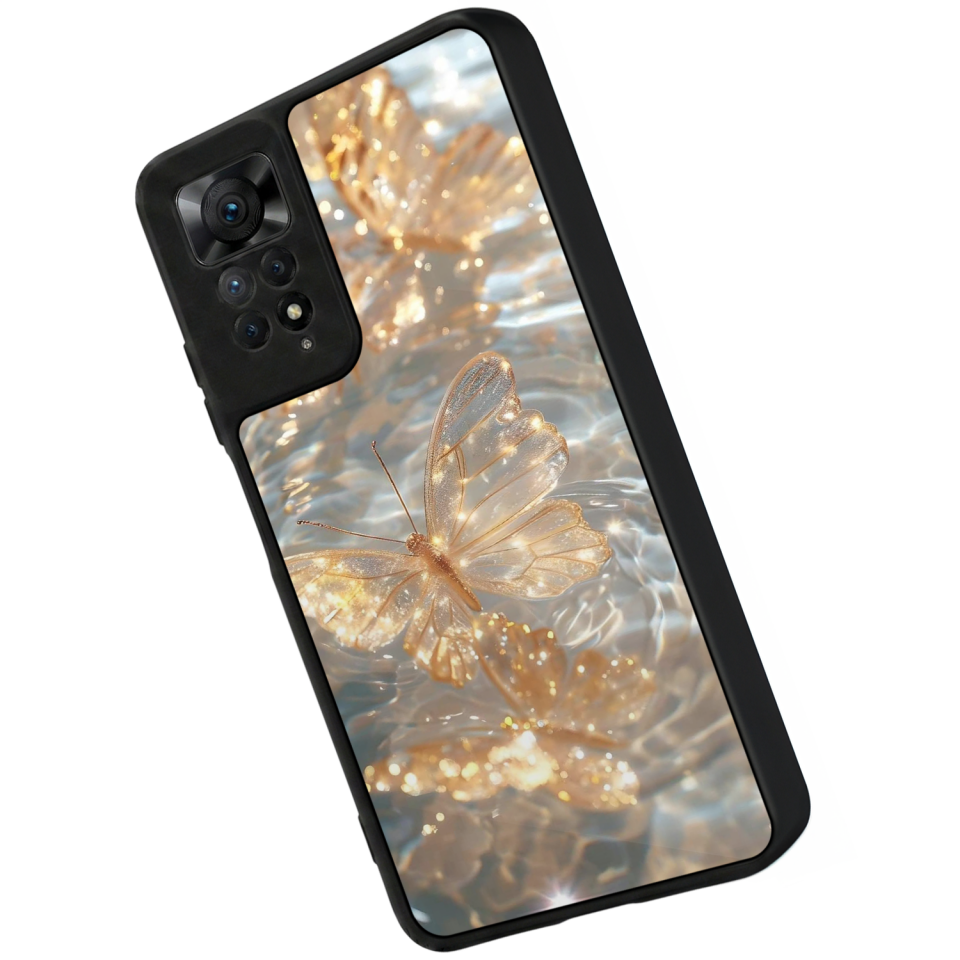 Xiaomi Redmi Note 12 Pro Uyumlu Kelebek Tasarımlı Glossy Premium Kılıf