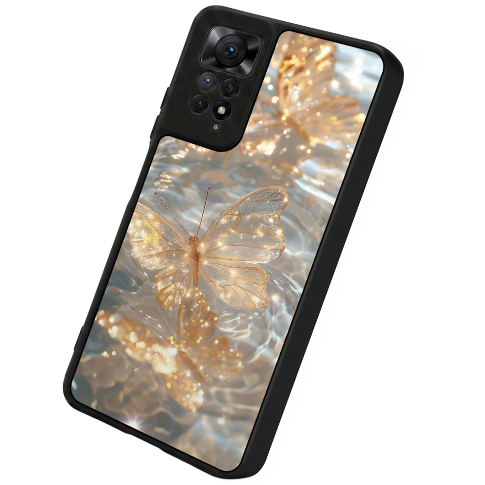 Xiaomi Redmi Note 12 Pro Uyumlu Kelebek Tasarımlı Glossy Premium Kılıf