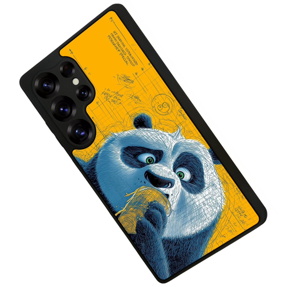 Samsung Galaxy S25 Ultra Uyumlu Kung Fu Panda Tasarımlı Glossy Premium Kılıf