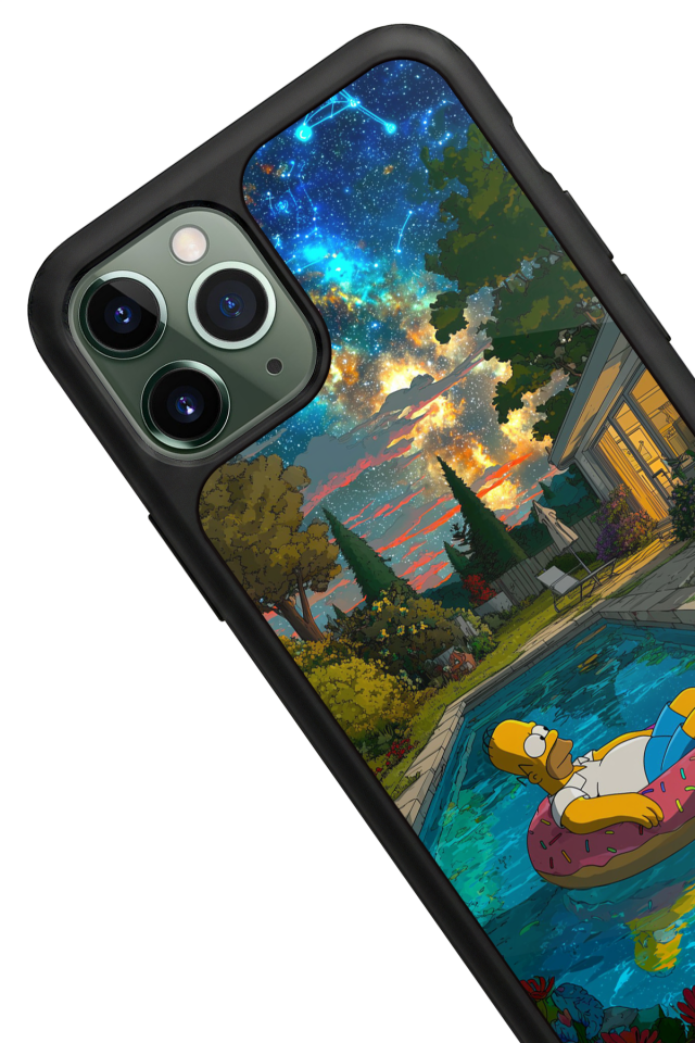 iPhone 11 Pro Max Uyumlu The Simpsons Tasarımlı Glossy Premium Kılıf