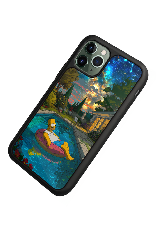 iPhone 11 Pro Max Uyumlu The Simpsons Tasarımlı Glossy Premium Kılıf