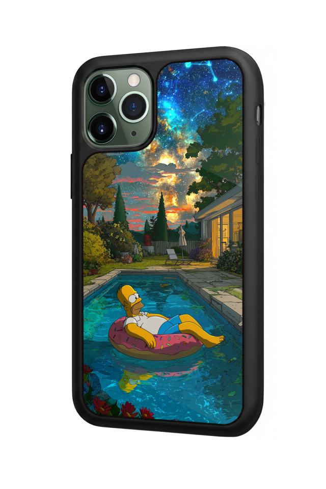 iPhone 11 Pro Max Uyumlu The Simpsons Tasarımlı Glossy Premium Kılıf