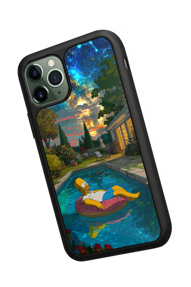 iPhone 11 Pro Max Uyumlu The Simpsons Tasarımlı Glossy Premium Kılıf