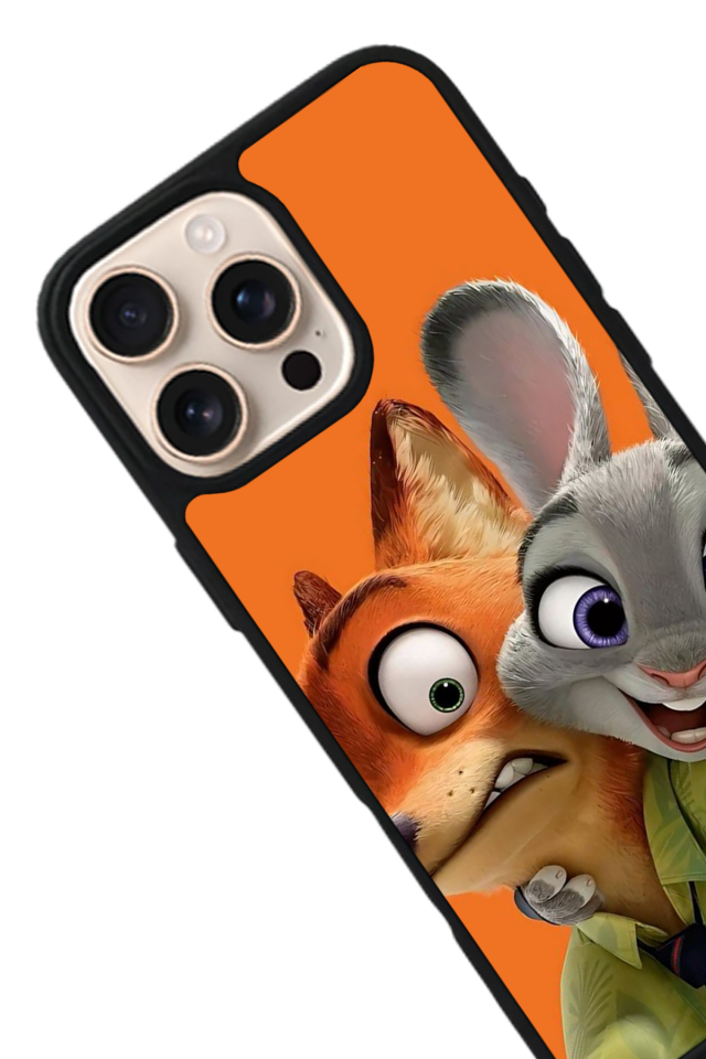 iPhone 15 Pro Uyumlu Zootropolis Tasarımlı Glossy Premium Kılıf