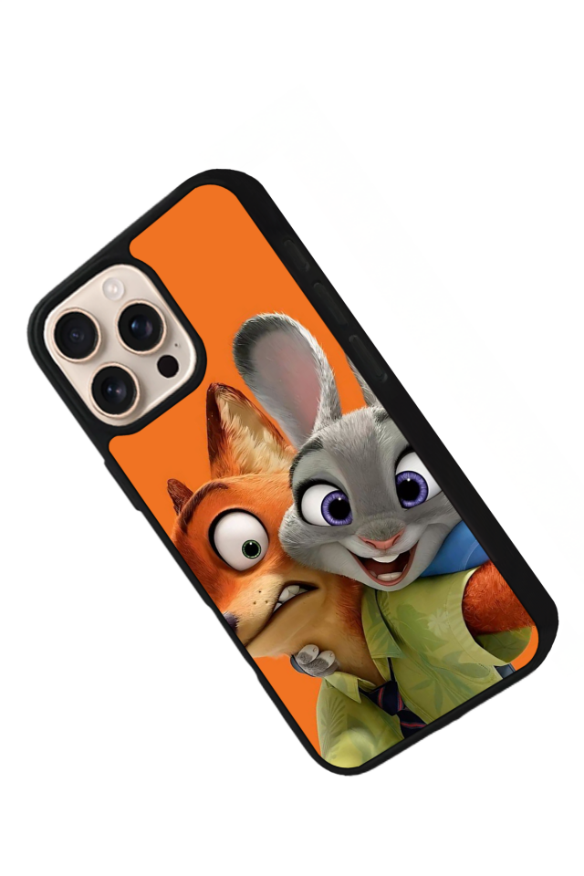 iPhone 15 Pro Uyumlu Zootropolis Tasarımlı Glossy Premium Kılıf
