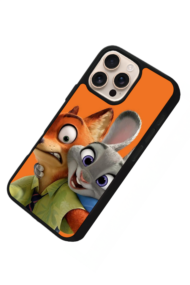 iPhone 15 Pro Uyumlu Zootropolis Tasarımlı Glossy Premium Kılıf
