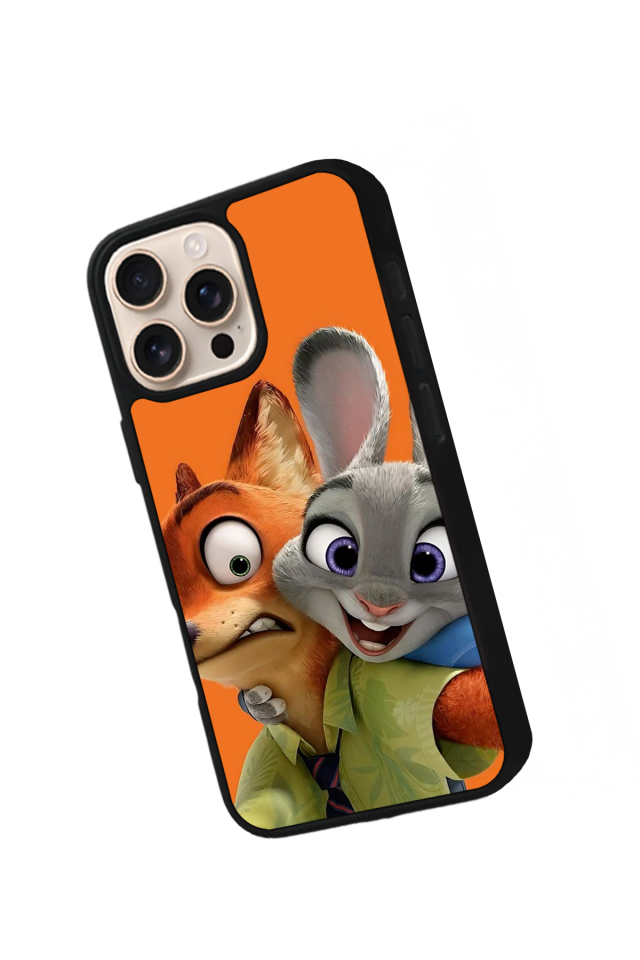 iPhone 15 Pro Uyumlu Zootropolis Tasarımlı Glossy Premium Kılıf